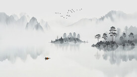 中国风水墨山水画