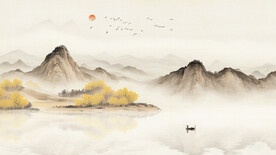 意境水墨画背景