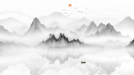 山水水墨背景