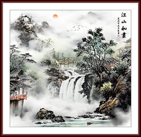 山水小品国画