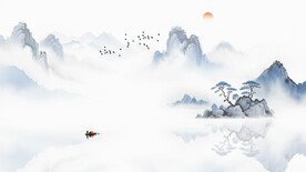 意境山水电视背景墙