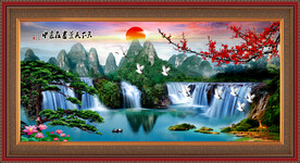 桂林山水风水画