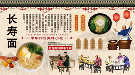 长寿面背景墙