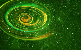 绿色旋涡星空