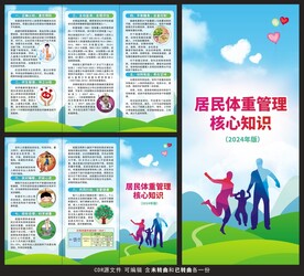 居民体重管理核心知识三折页