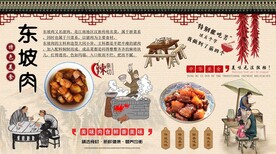 东坡肉背景墙