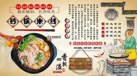 砂锅米线背景墙