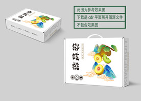  猕猴桃包装 平面展开图