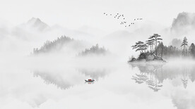 现代意境水墨画