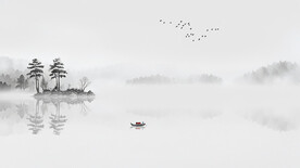 中国风意境水墨画