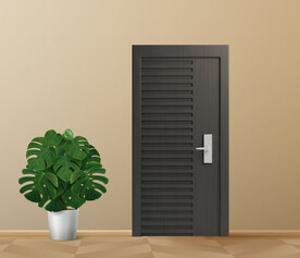 黑色纹理木门模型