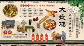 大盘鸡背景墙