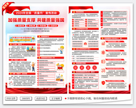 全国质量月宣传单