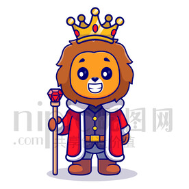 可爱卡通国王狮子王