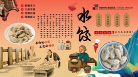 水饺背景墙