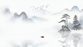 中国风意境水墨画