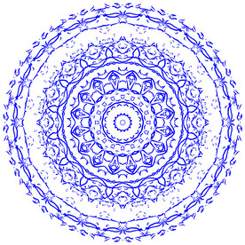 圆形古典青花纹理