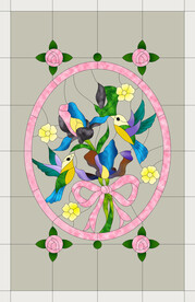 高清分层高透明底教堂玻璃打印图