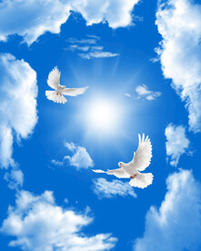 蓝天白云天顶画