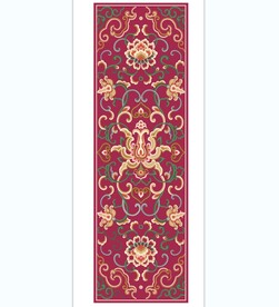 二方连续唐风卷草花纹图案