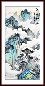 玄关水墨山水画