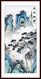 壁画玄关山水画