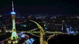 中原福塔道路城市夜景