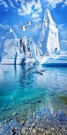 冰山一角玄关壁画