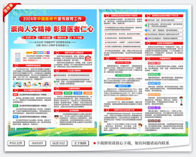 2024年中国医师节宣传单