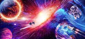 卡通 星空 宇航员