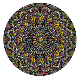 圆形抽象分形图案