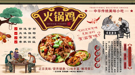 火锅鸡背景墙