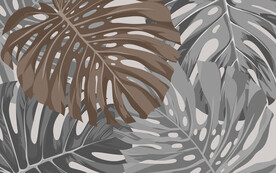 现代简约叶子艺术客厅卧室背景墙