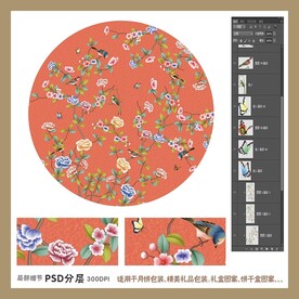 手绘花鸟包装礼盒