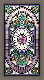 教堂蒂凡尼吊顶穹顶彩绘玻璃图案