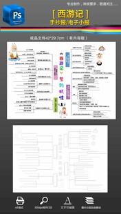 西游记思维导图手抄报小报