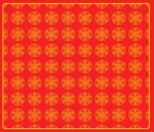 国风宝相花纹图印