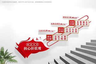 楼梯社会主义核心价值观文化墙