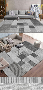 轻奢简约现代几何客厅地毯图案