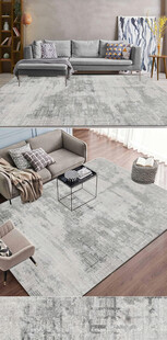 轻奢抽象条纹水墨客厅地毯设计