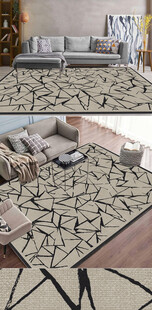 现代简约轻奢侘寂风客厅地毯图案