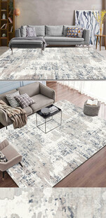 现代简约轻奢条纹抽象客厅地毯