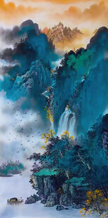 意境水墨山水画