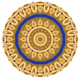 欧式圆形花纹花边图案