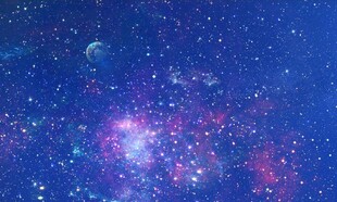 蓝色宇宙星空背景图