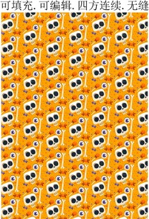 万圣节图案 卡通骷髅