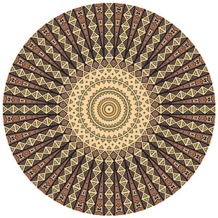 圆形民族风地毯图案