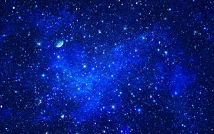 蓝色宇宙星空背景墙