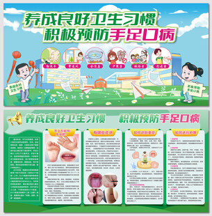 2024积极预防手足口病展板