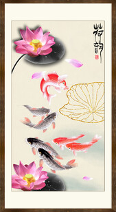 荷花鲤鱼图